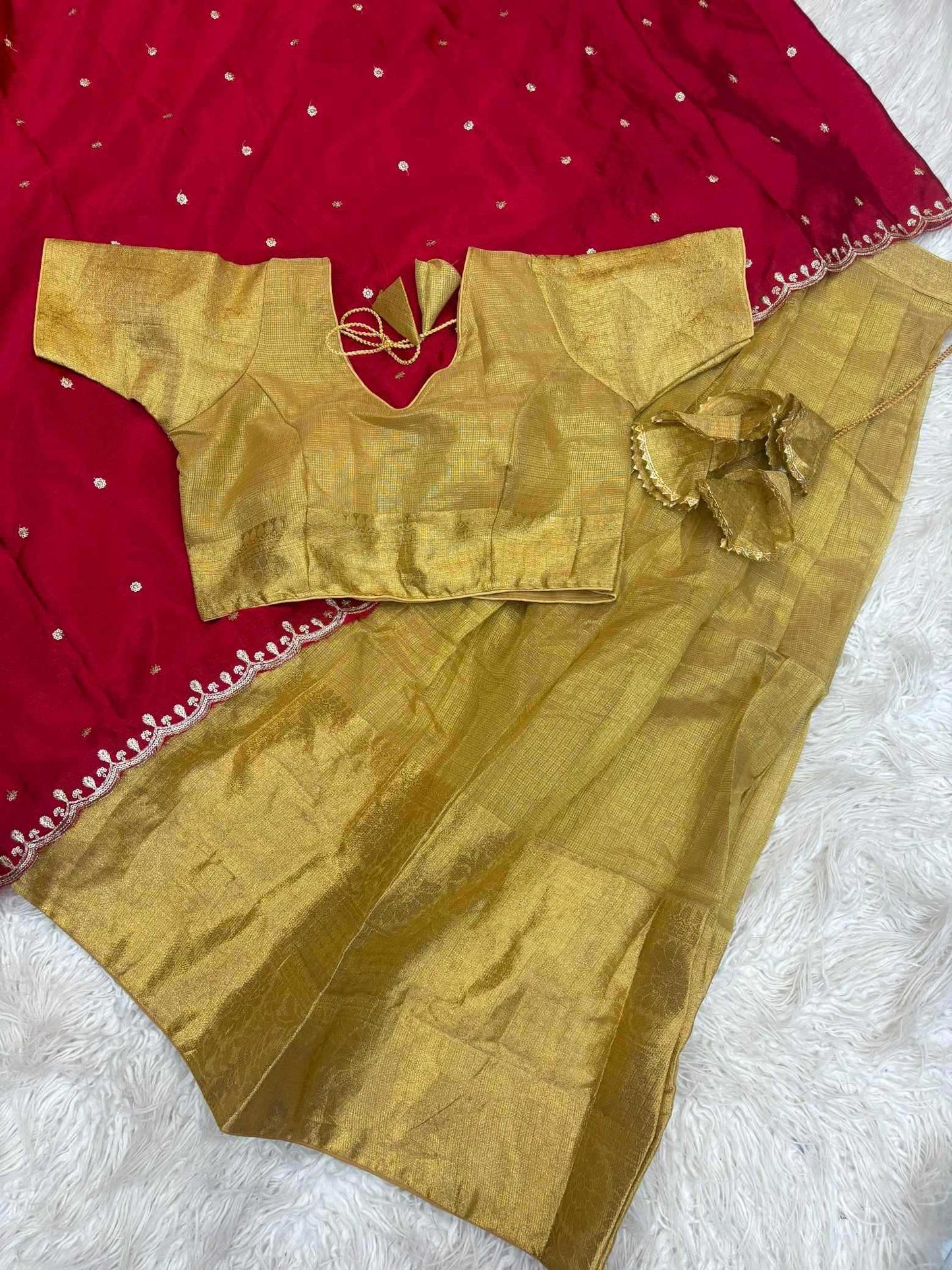 Tissue Silk Designer Lehenga
