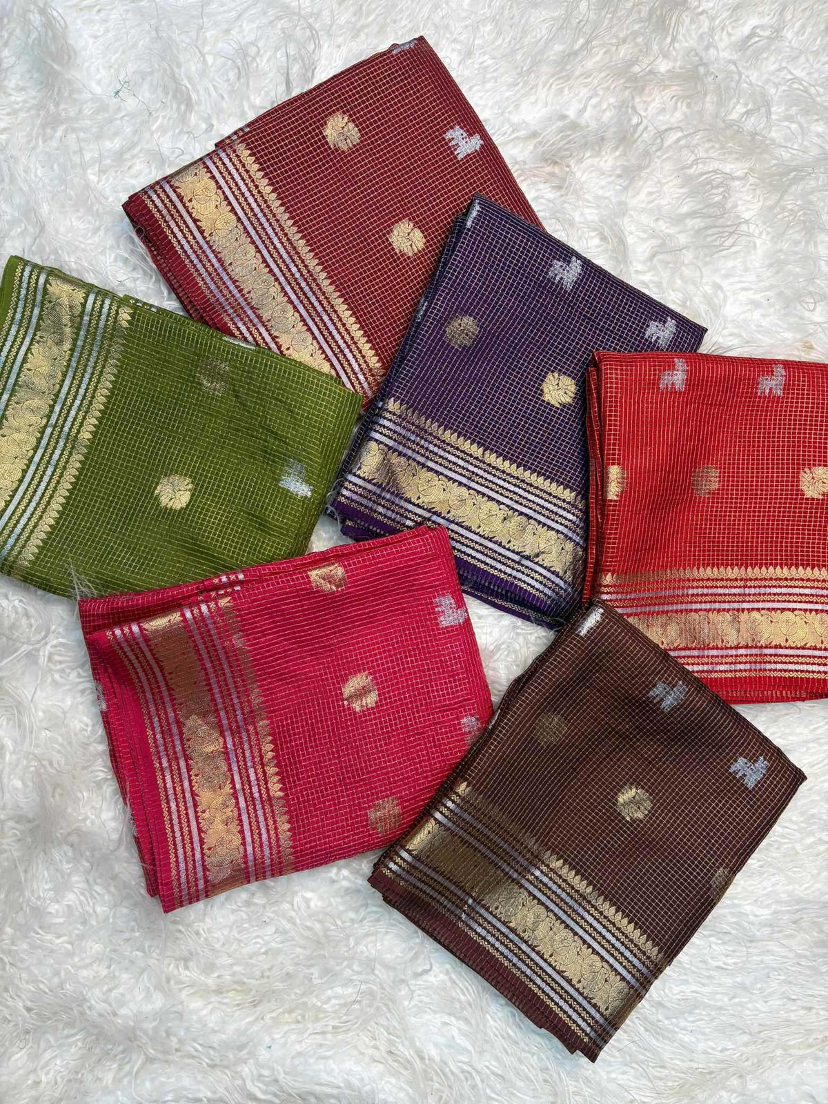 Golden Silver Soft Dola Designer Saree