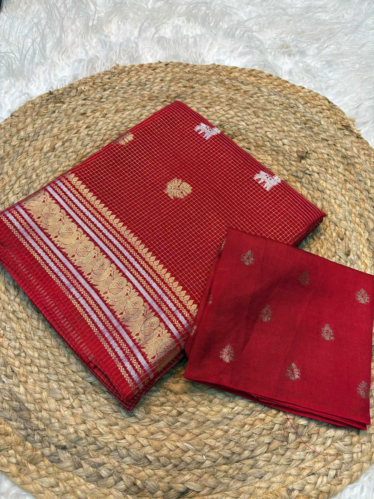 Golden Silver Soft Dola Designer Saree