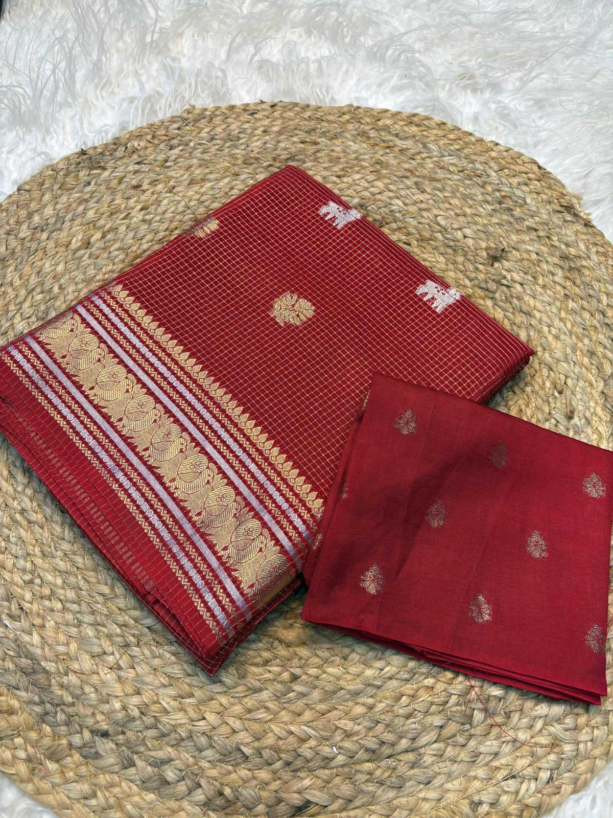 Golden Silver Soft Dola Designer Saree in Jungle Green