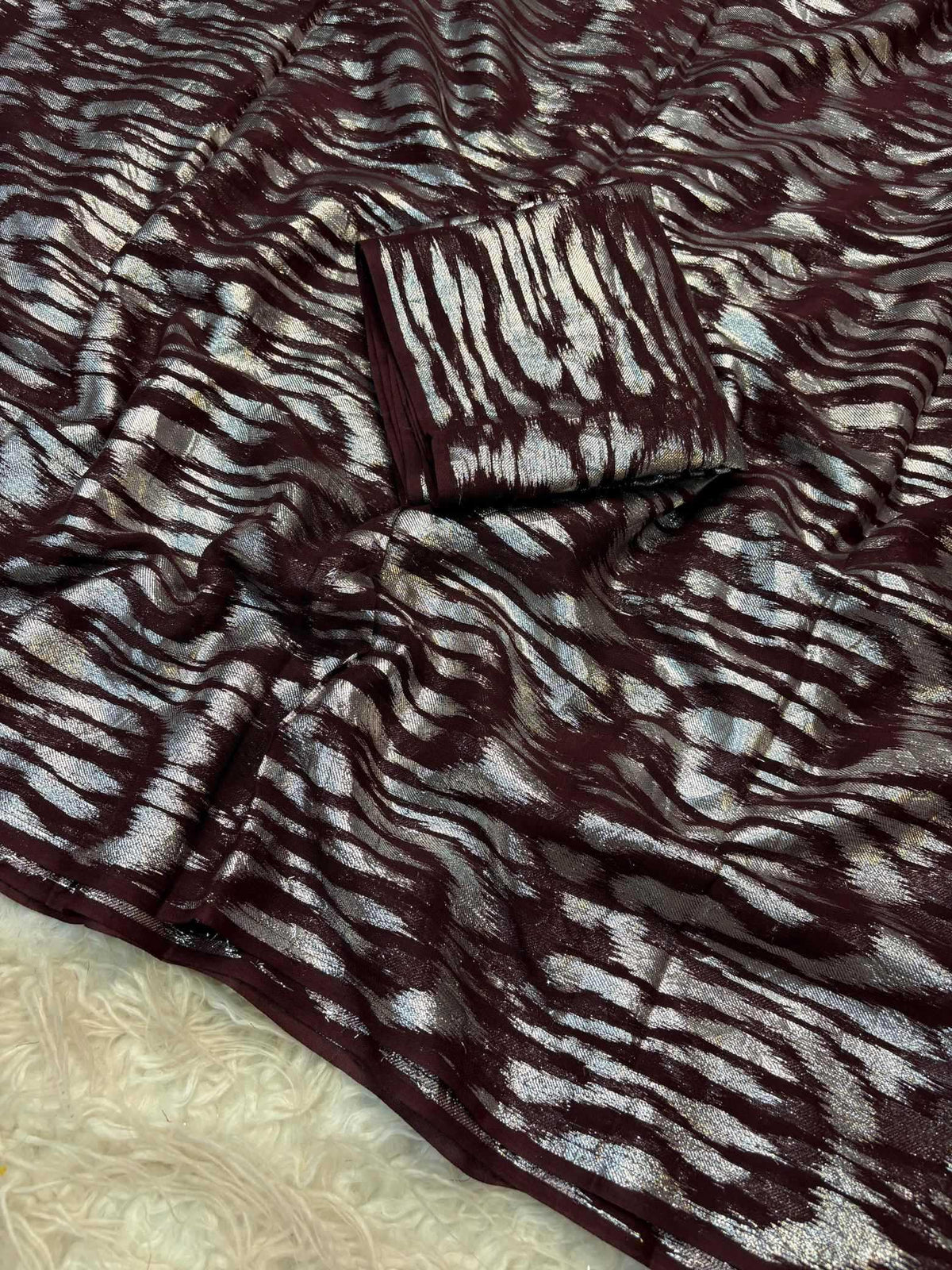 Karwachaut Pure Viscos Designer Saree