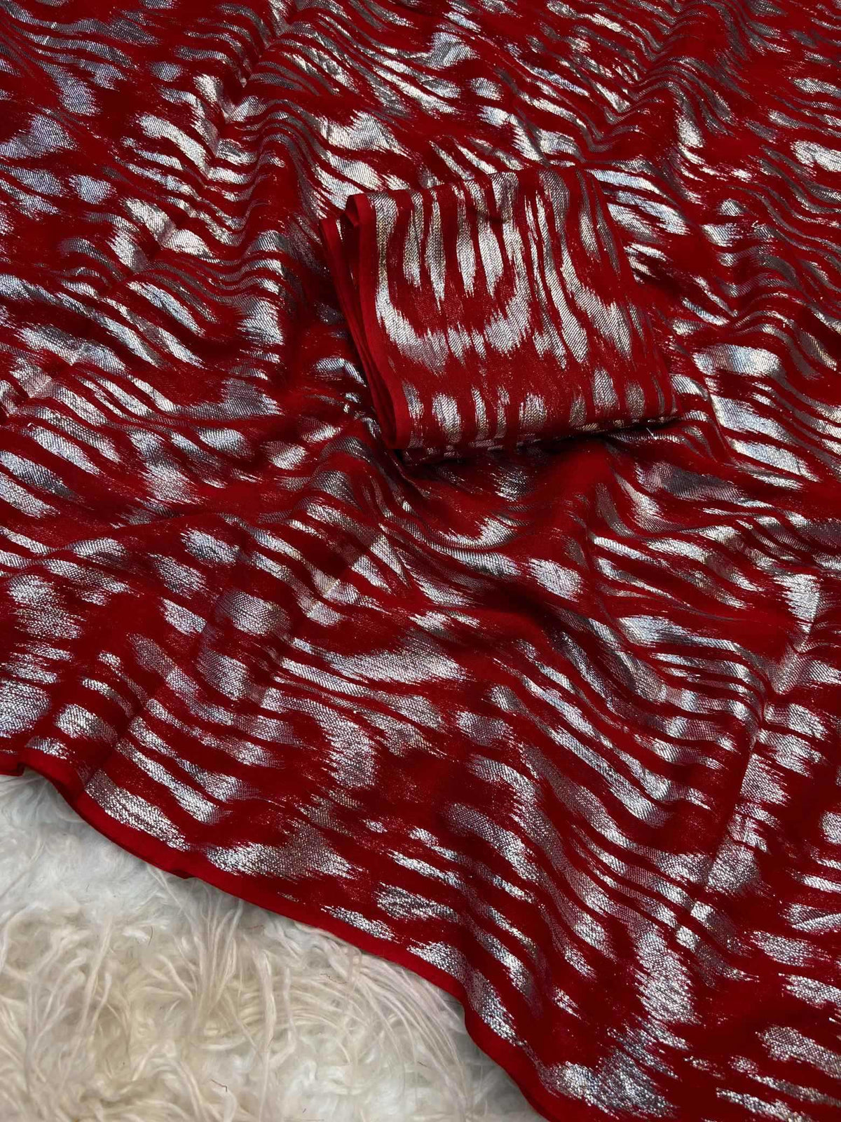 Karwachaut Pure Viscos Designer Saree
