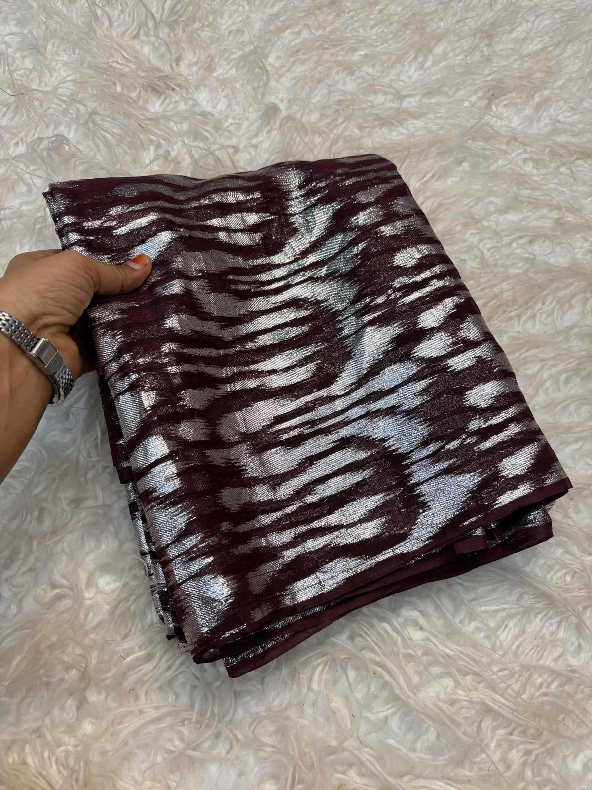 Karwachaut Pure Viscos Designer Saree