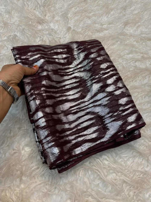 Karwachaut Pure Viscos Designer Saree