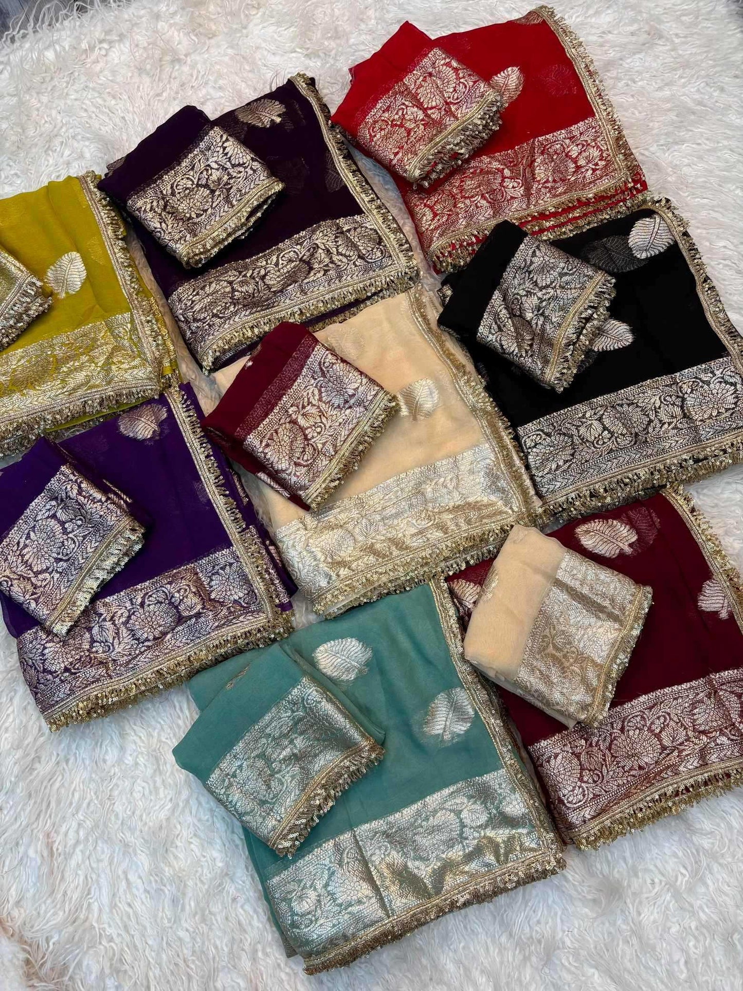 Pure Viscos Georgette Saree
