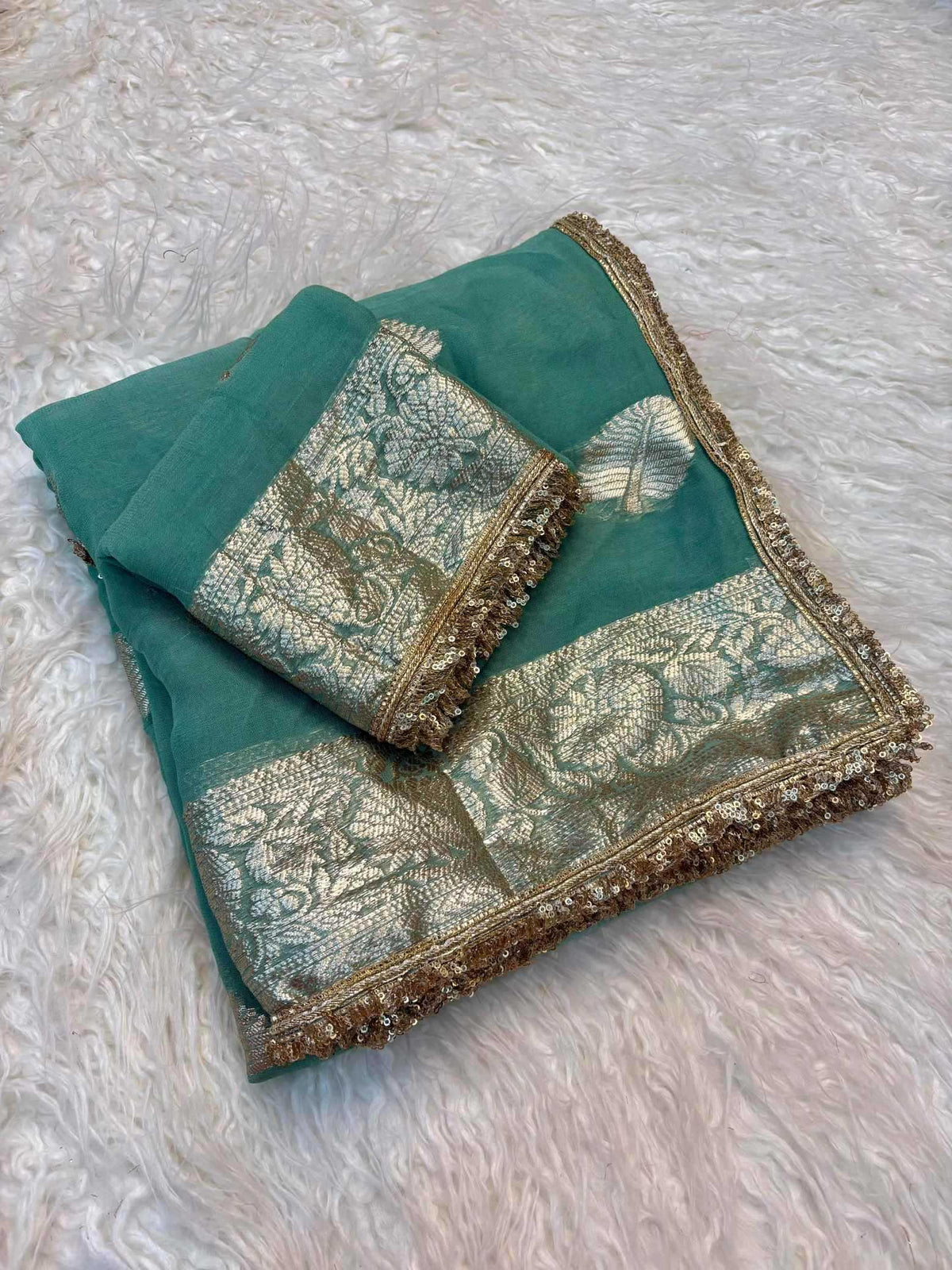 Pure Viscos Georgette Saree