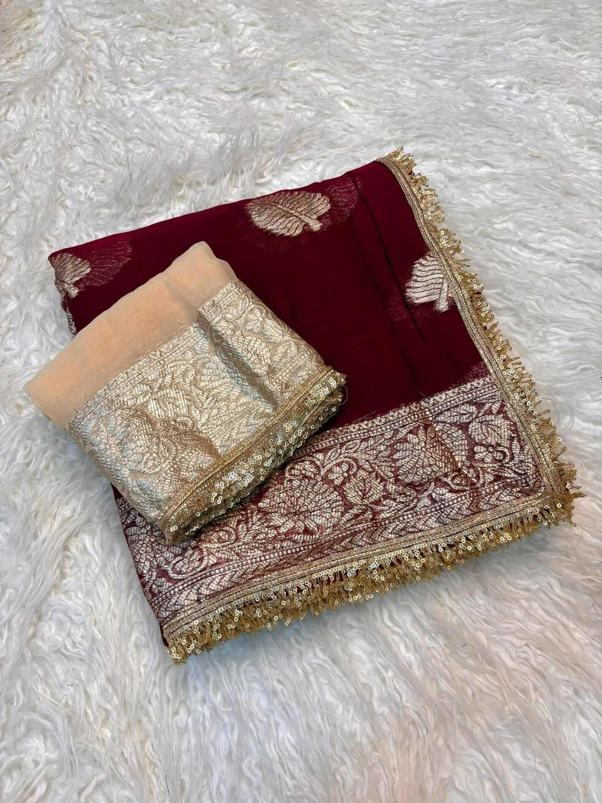 Pure Viscos Georgette Saree