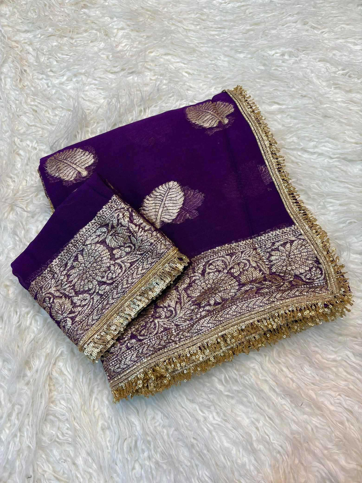 Pure Viscos Georgette Saree