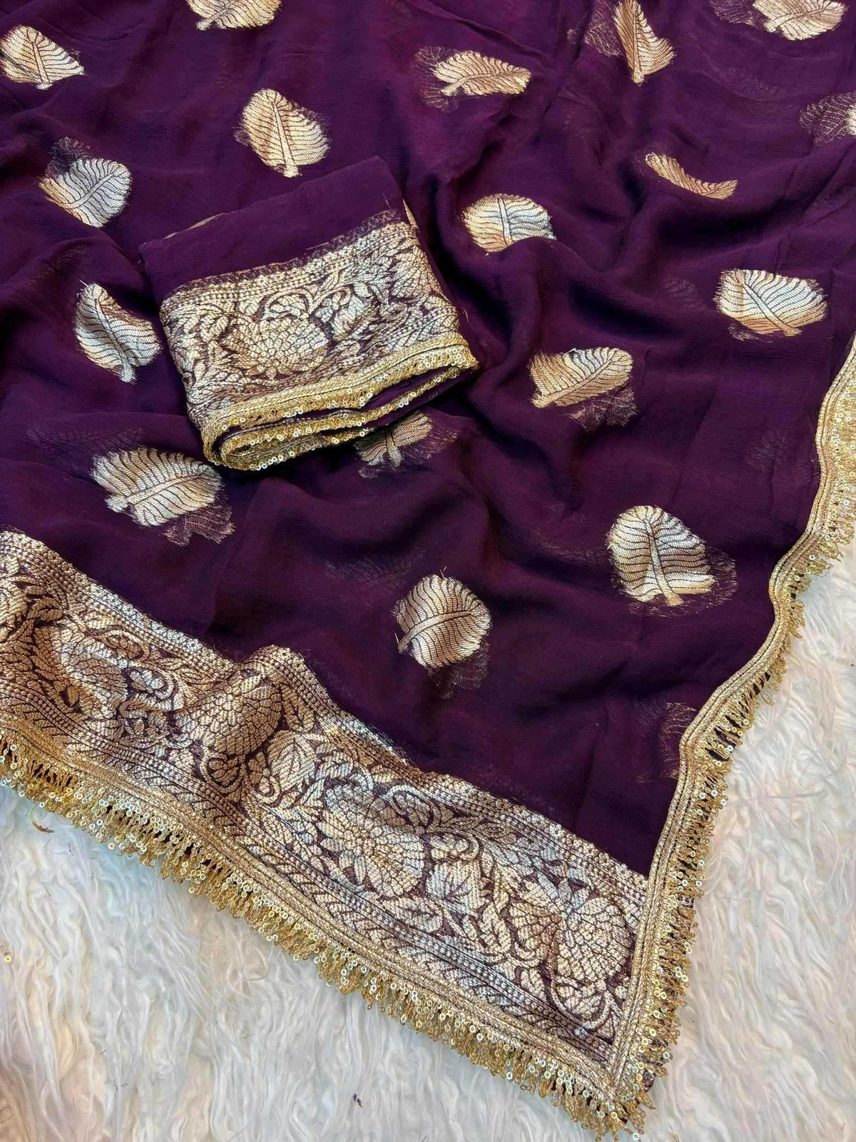 Pure Viscos Georgette Saree