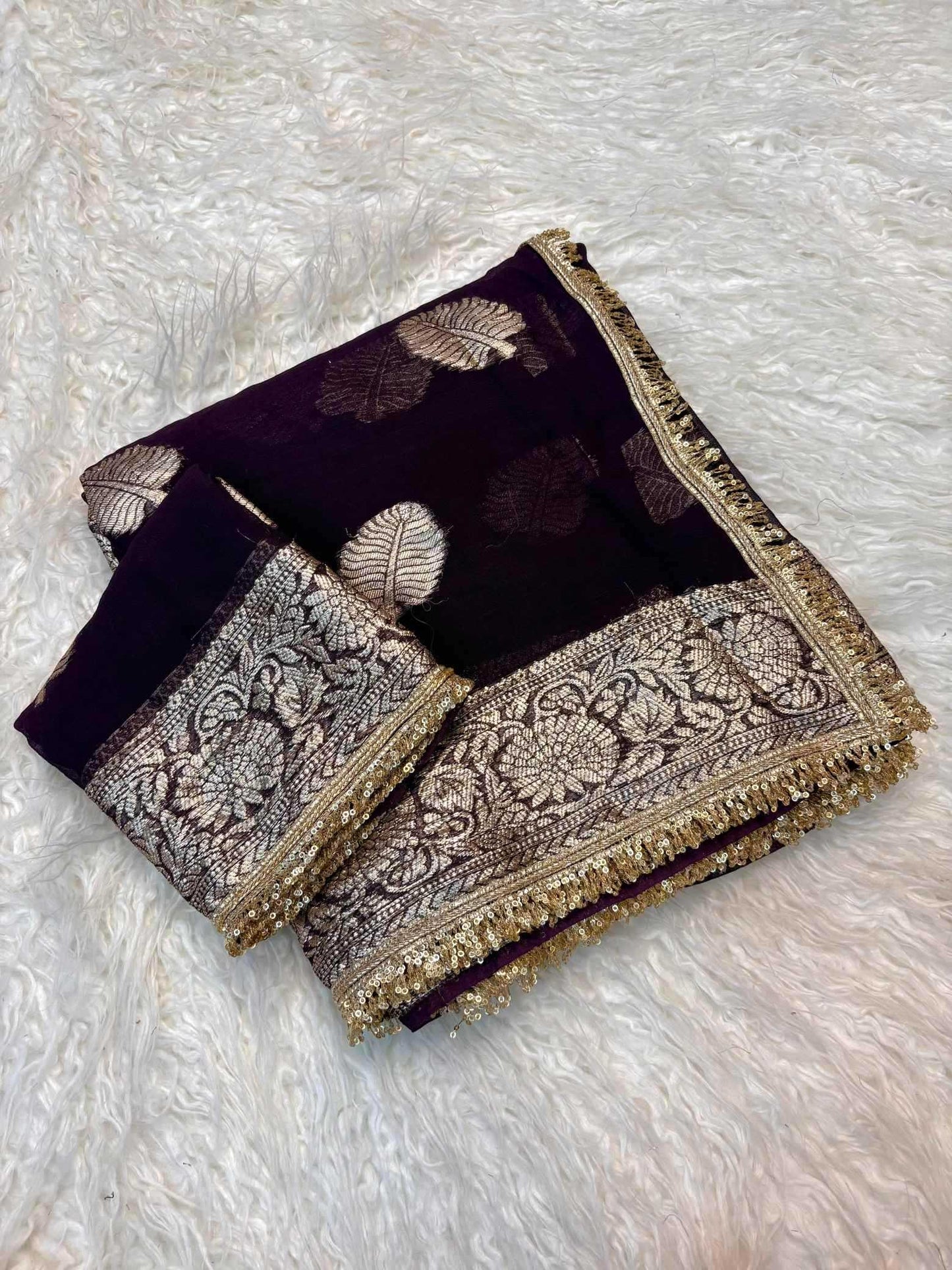 Pure Viscos Georgette Saree