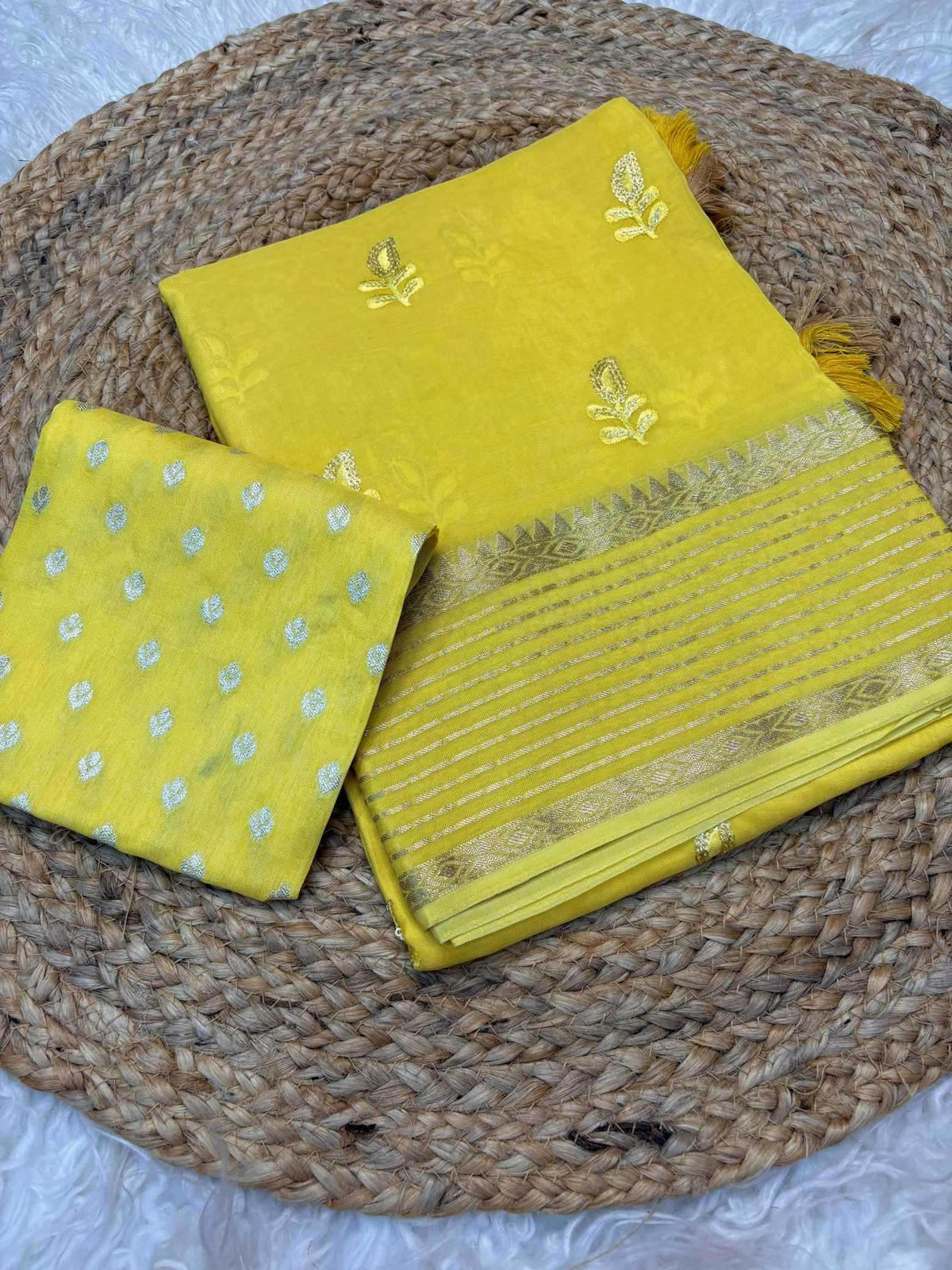 Mysoor Tilak Pure Viscos Designer Saree