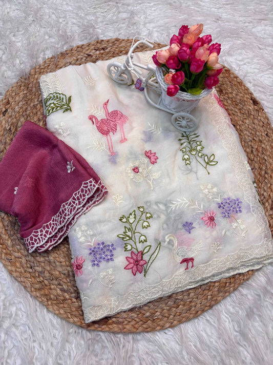 Rangoli Silk Party Wear Saree