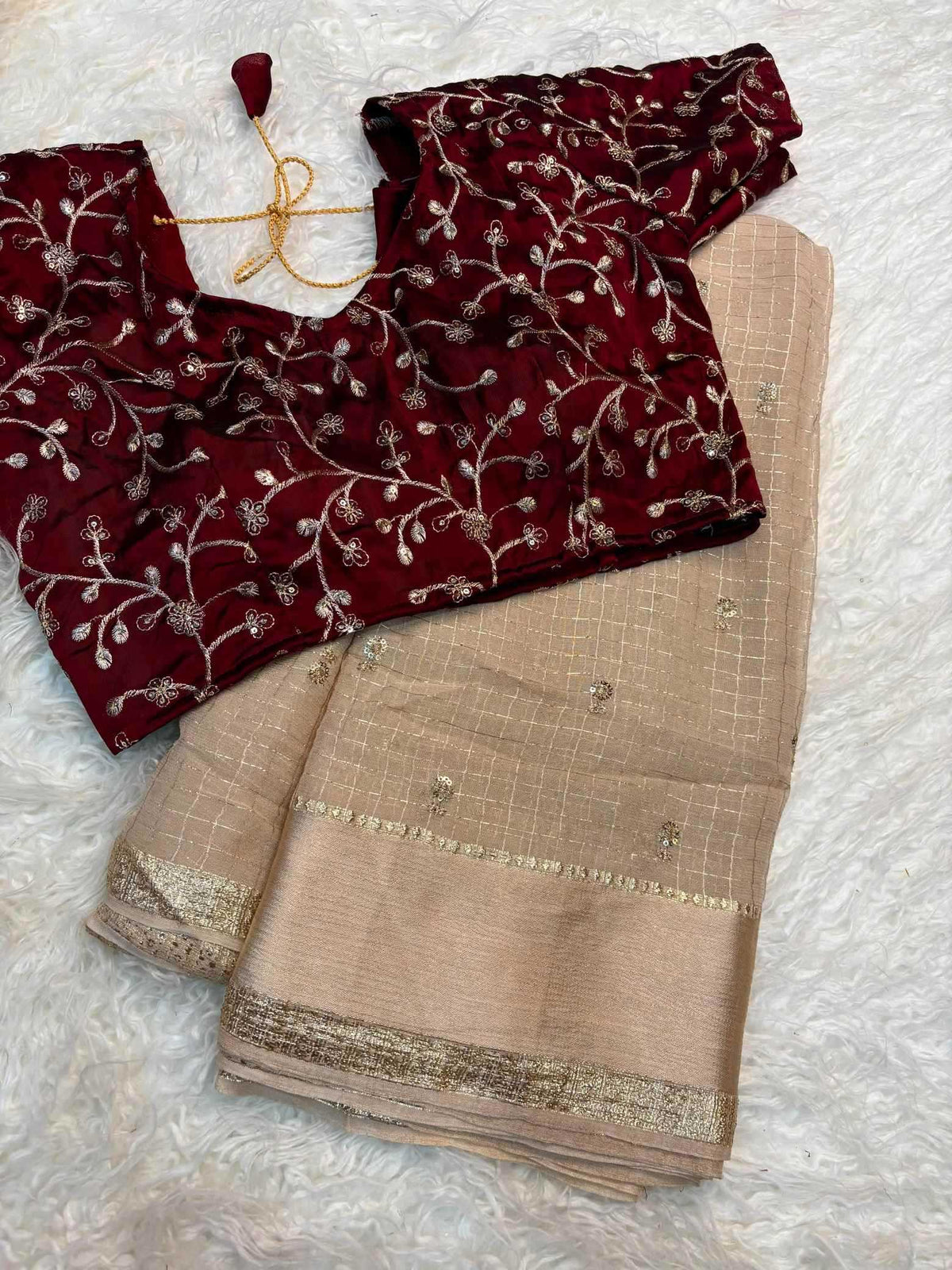 Pure Viscos Georgette Saree