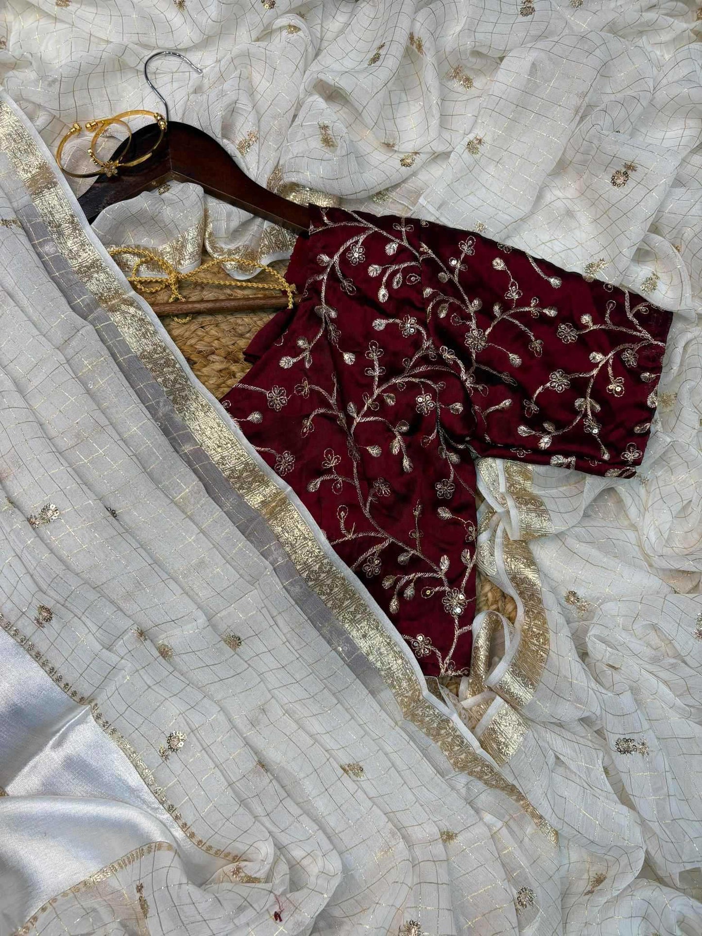 Pure Viscos Georgette Saree