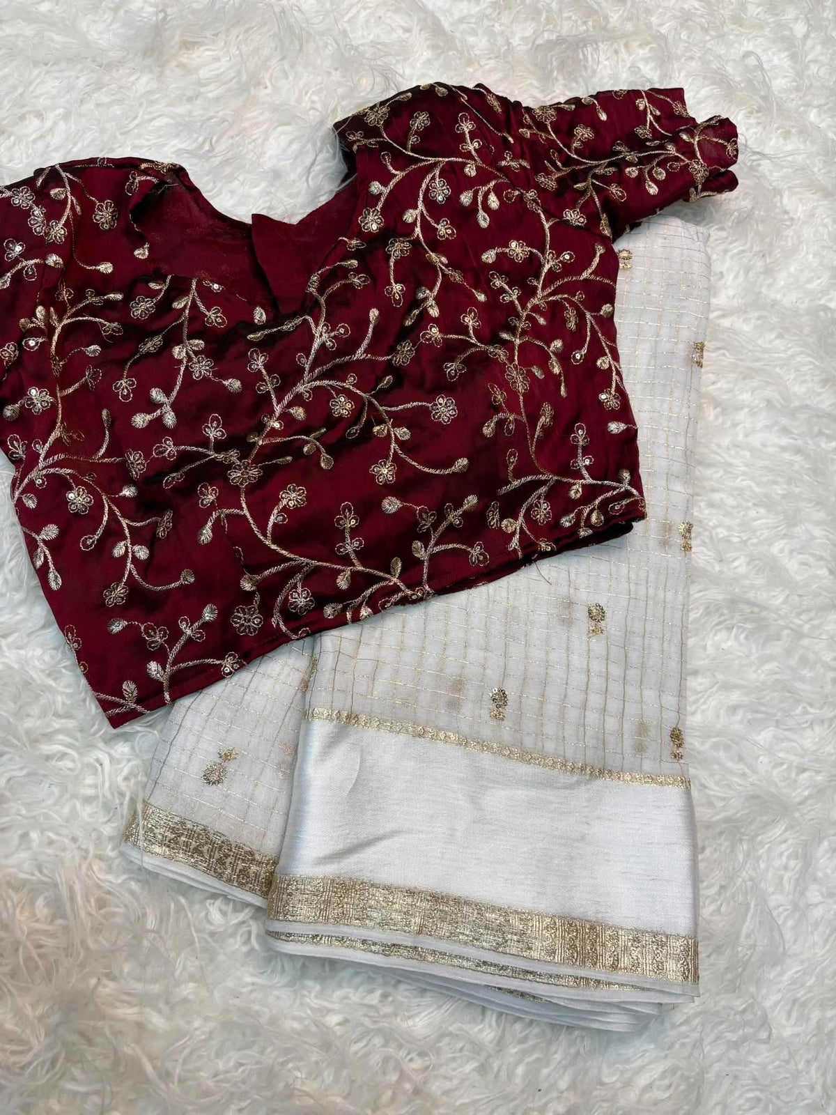 Pure Viscos Georgette Saree