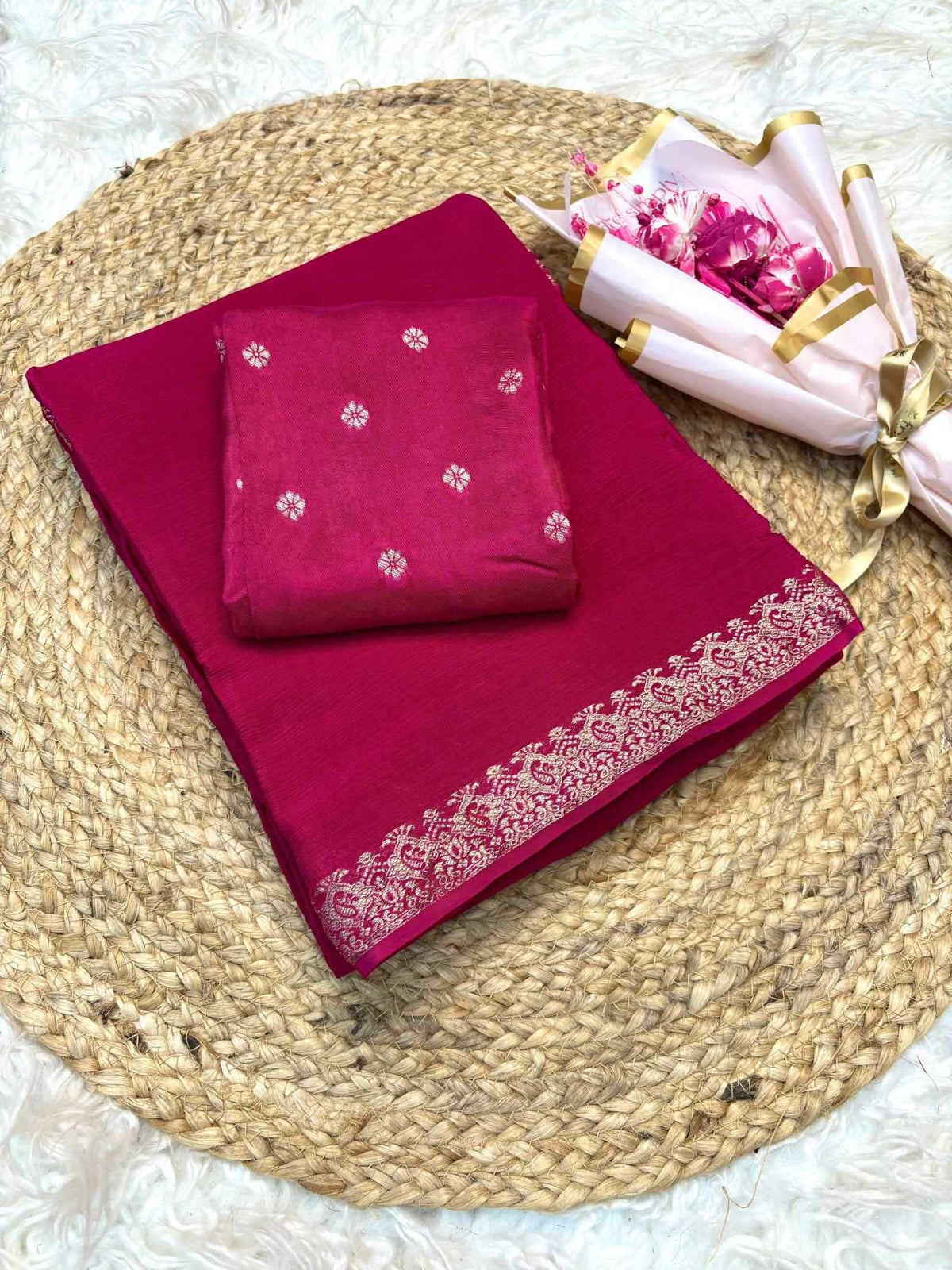 Shree Chinnon Pure Viscos Designer Saree