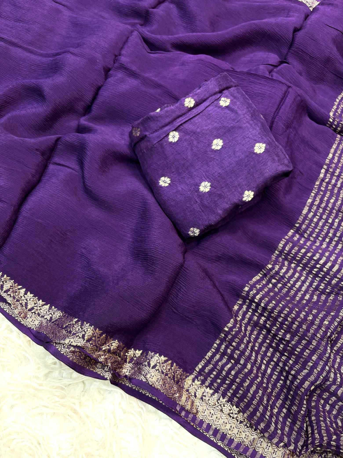 Shree Chinnon Pure Viscos Designer Saree