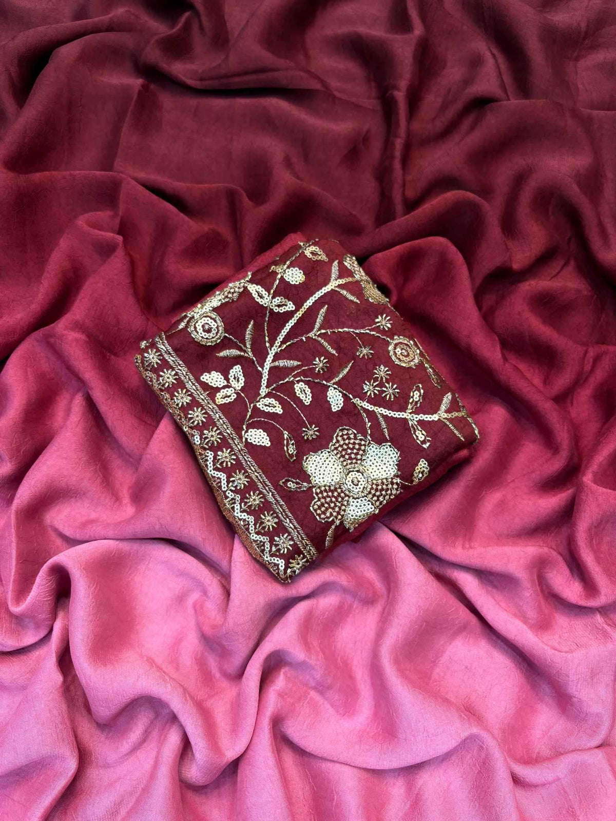 Shree Crushed Crunchi Designer Saree