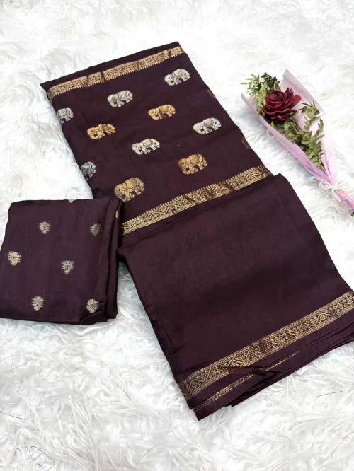 Shree Golden Jacquard Designer Saree