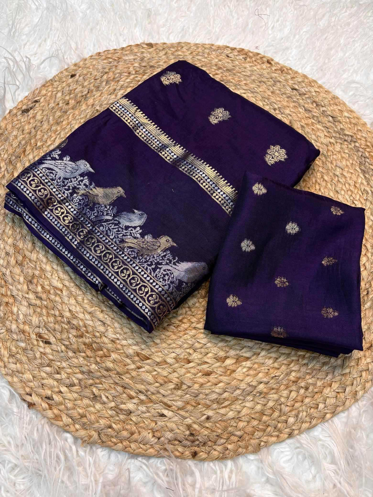 Shree Golden Pure Viscos Designer Saree