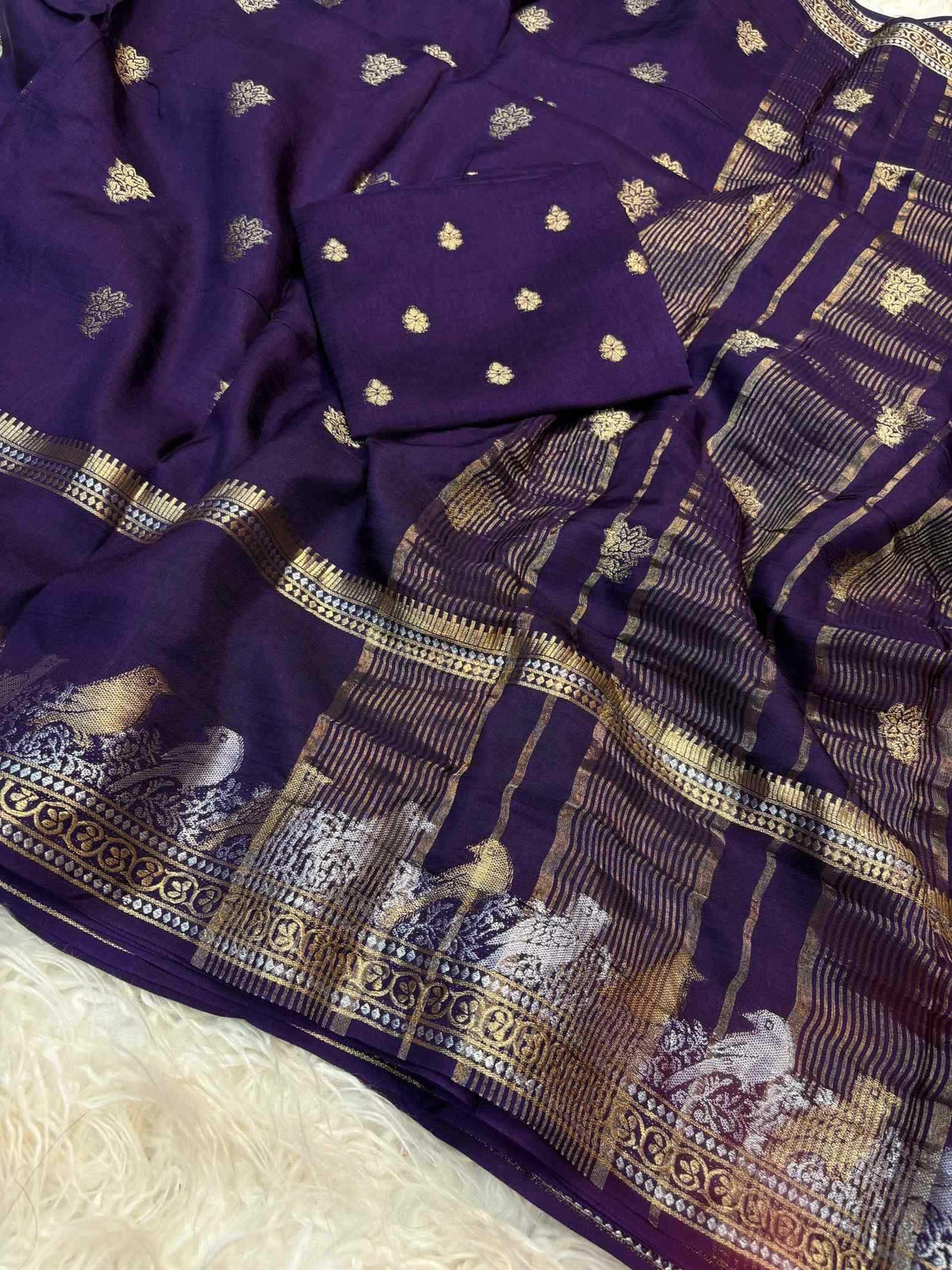 Shree Golden Pure Viscos Designer Saree in Yellow