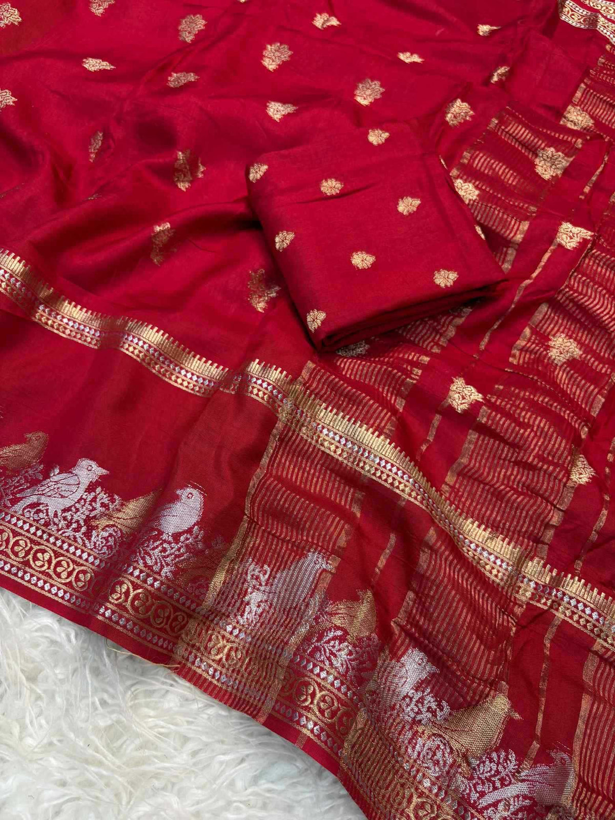 Shree Golden Pure Viscos Designer Saree in Yellow