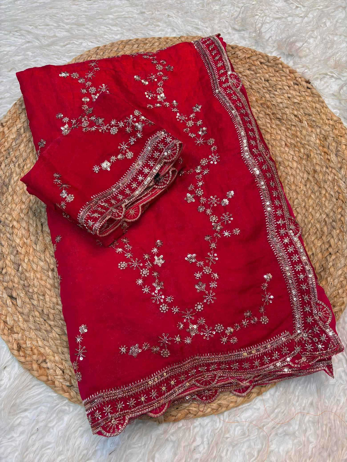 Shree Jhamkudi Satin Party Wear Saree