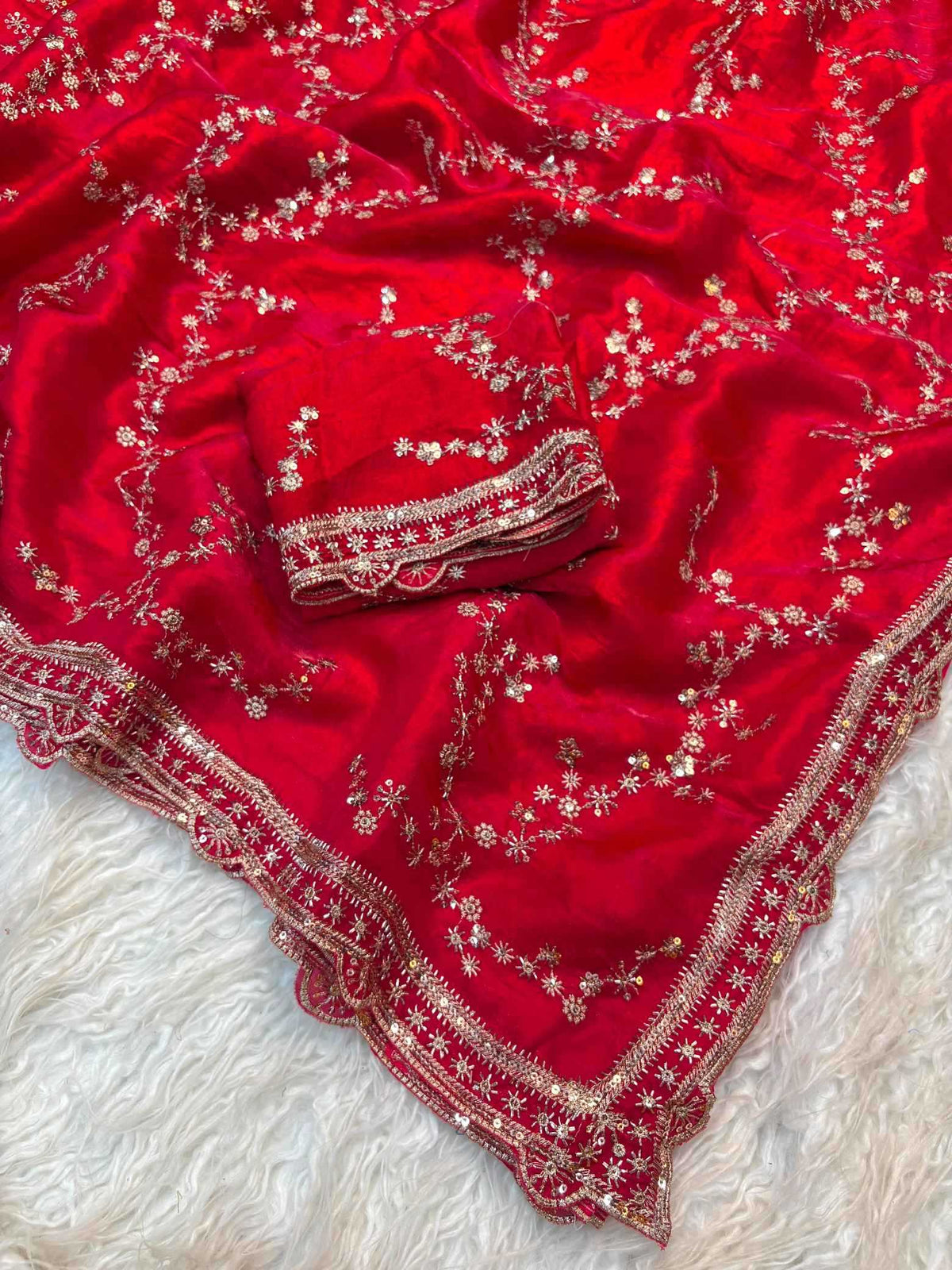 Shree Jhamkudi Satin Party Wear Saree