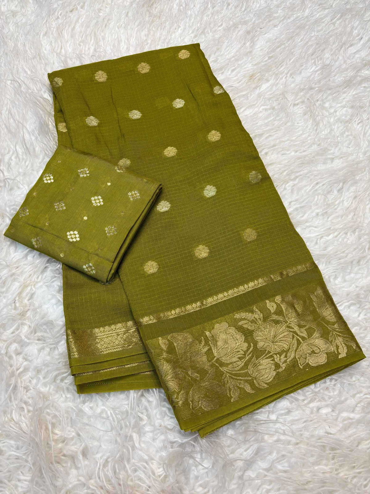 Shree Pure Viscos Kota Doria Saree in Sky