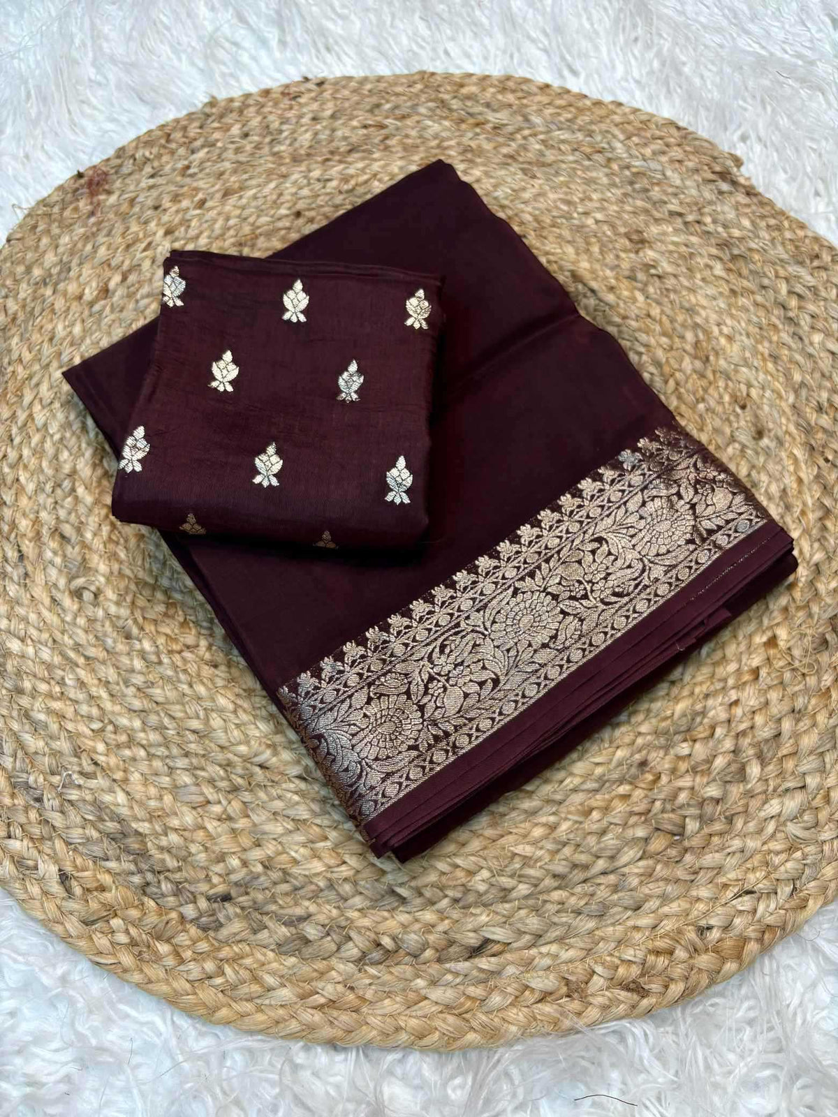 Shree Maysoor Pure Viscos Designer Saree in Red