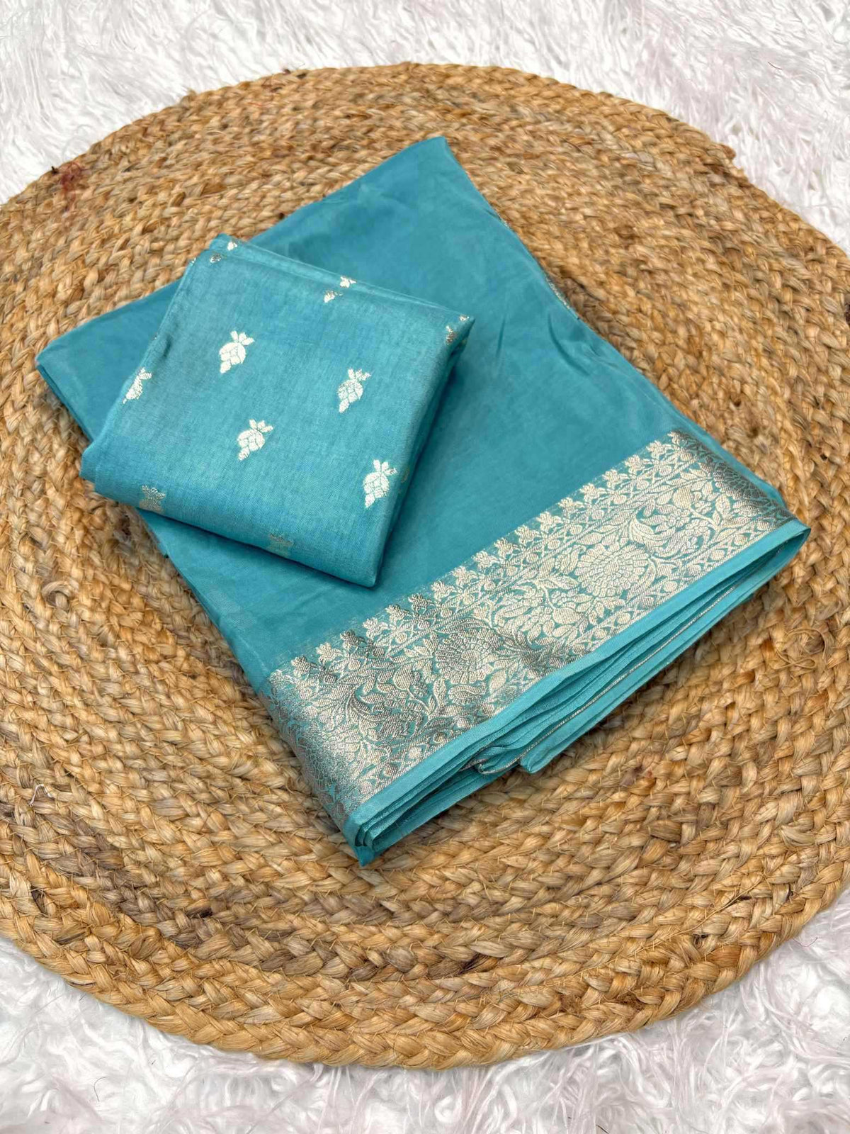 Shree Maysoor Pure Viscos Designer Saree in Red