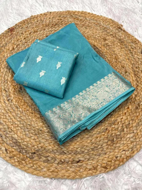 Shree Maysoor Pure Viscos Designer Saree in Red