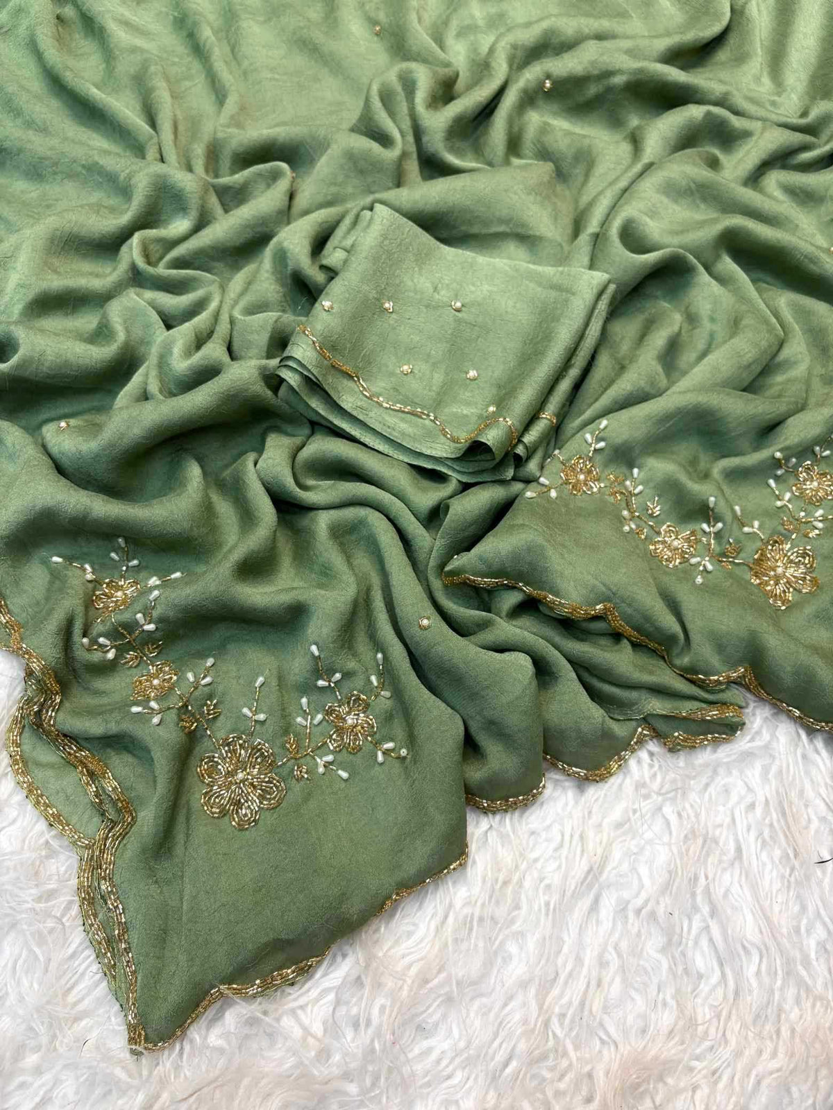 Shree Mocha Crunchi Designer Saree