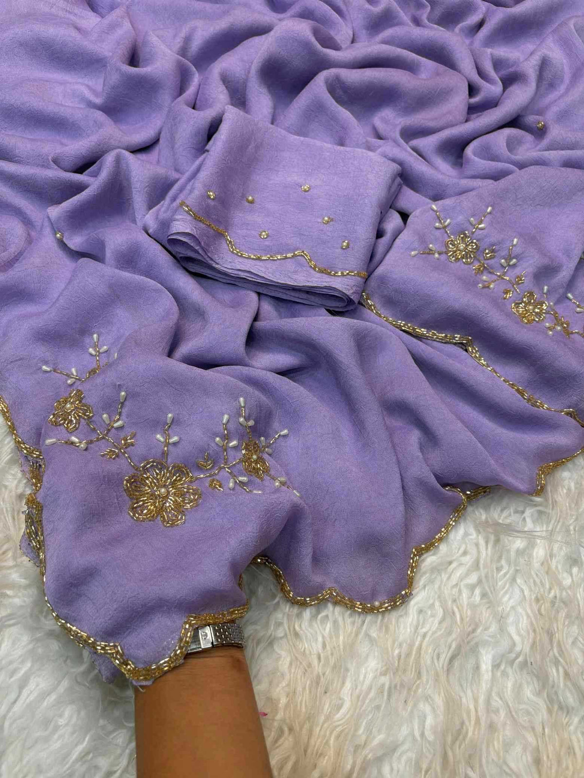 Shree Mocha Crunchi Designer Saree