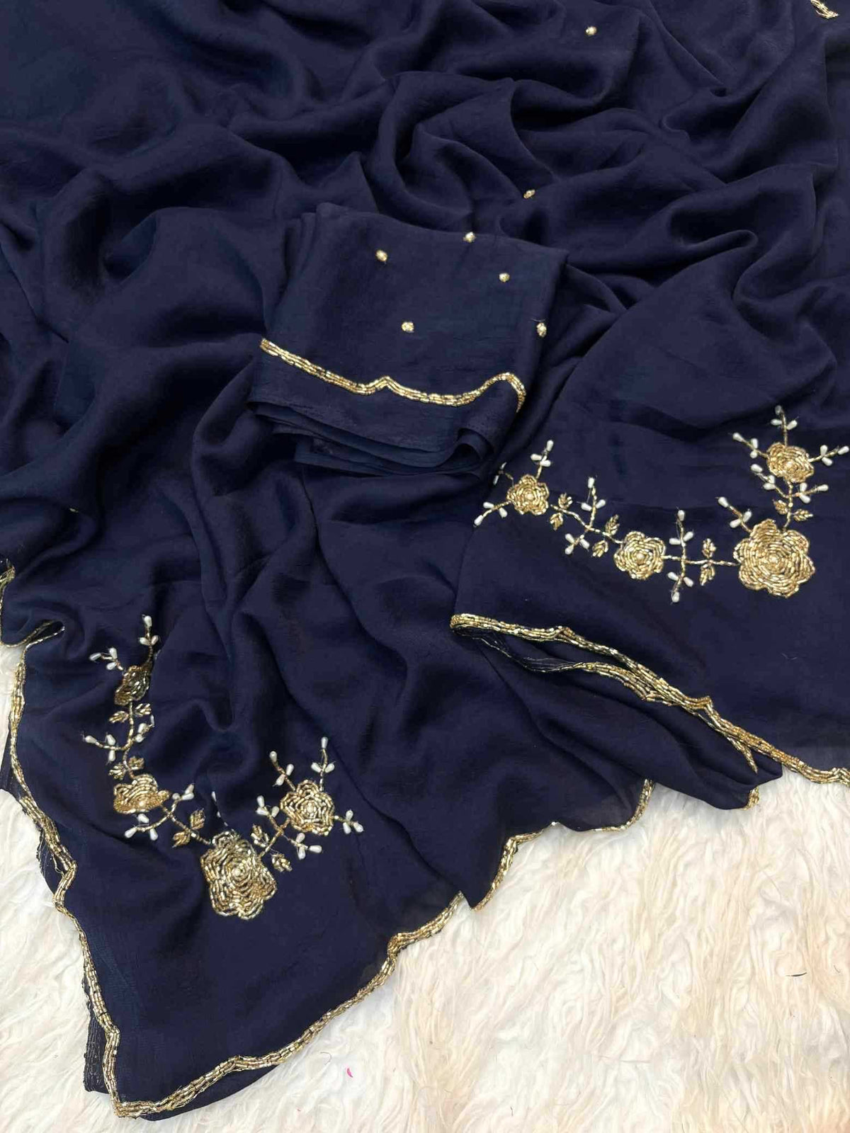Shree Mocha Crunchi Designer Saree