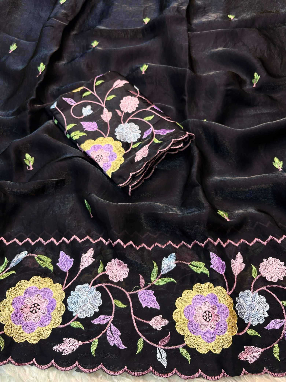 Shree Pastle Satin Designer Saree