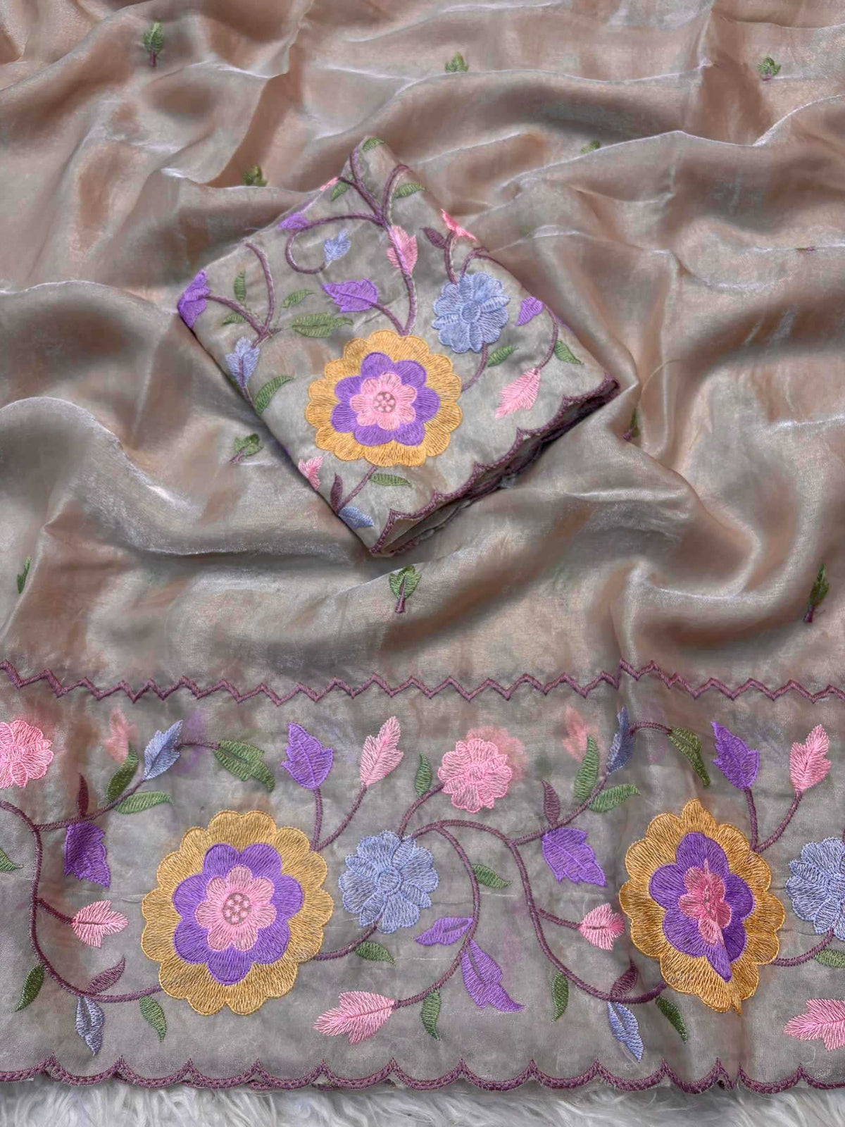 Shree Pastle Satin Designer Saree