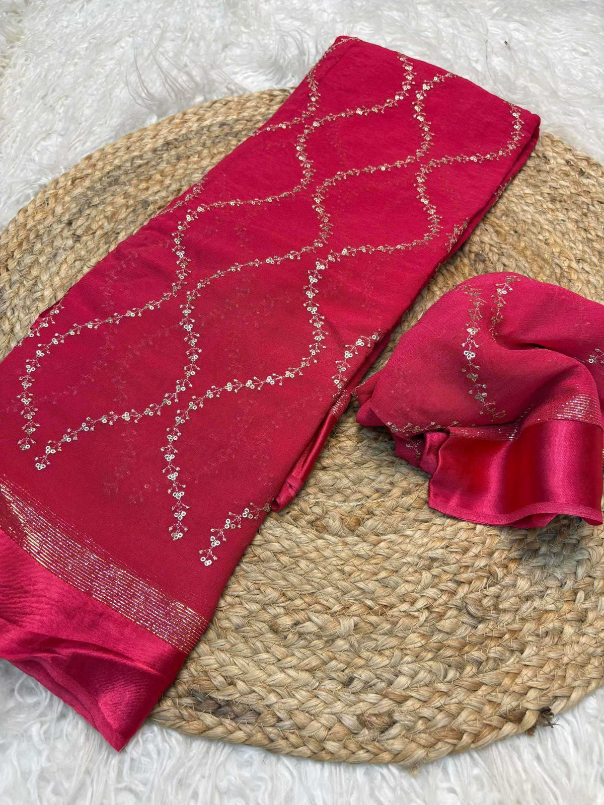 Shree Satin Pure Viscos Georgette Saree