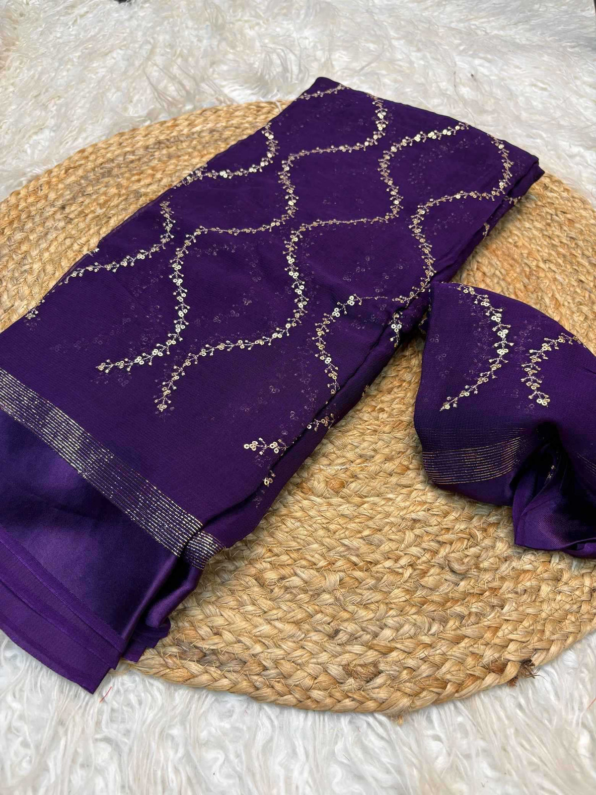 Shree Satin Pure Viscos Georgette Saree