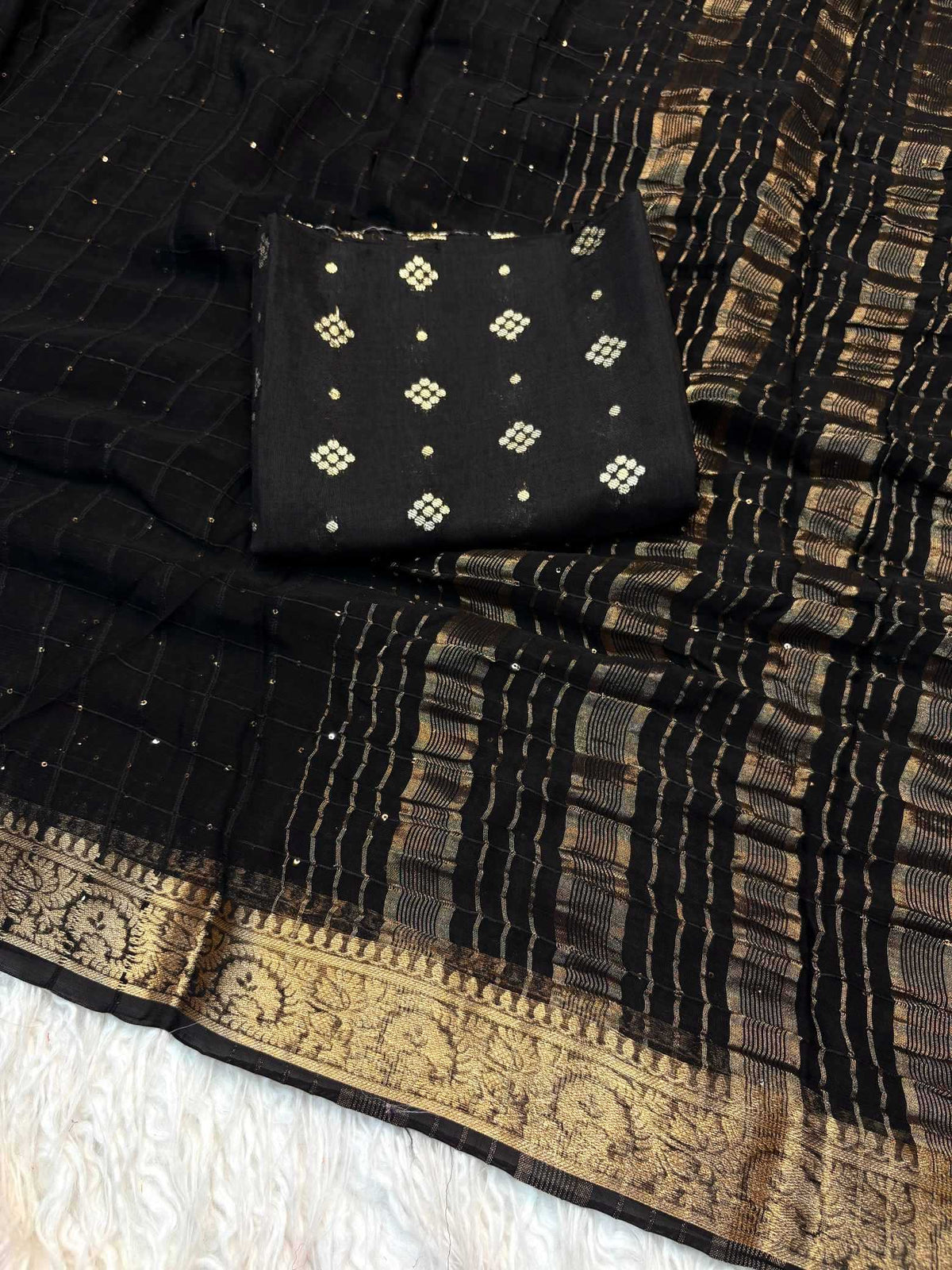 Shree Sequence Pure Viscos Georgette Saree