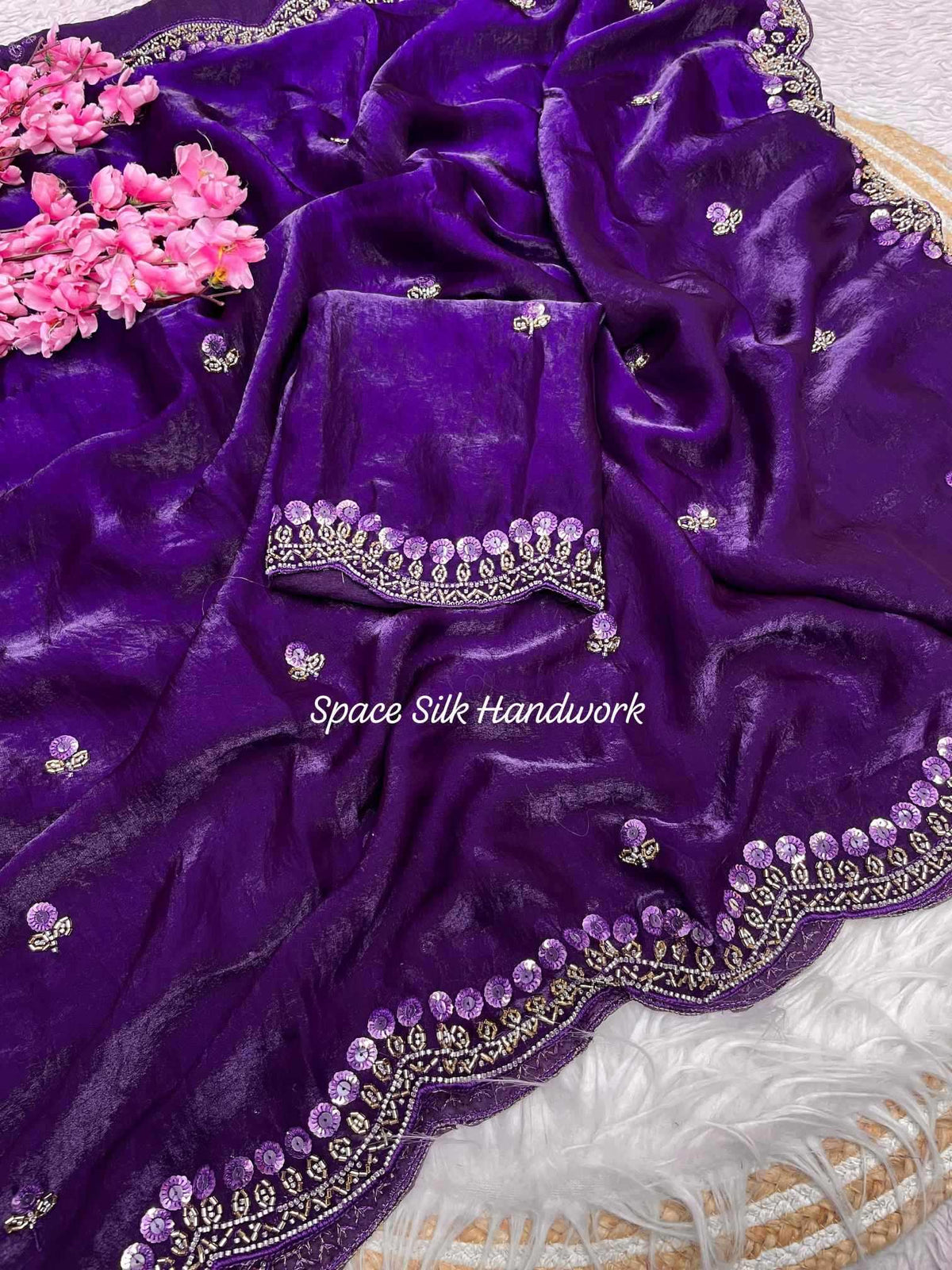 Space Silk Party Wear Saree