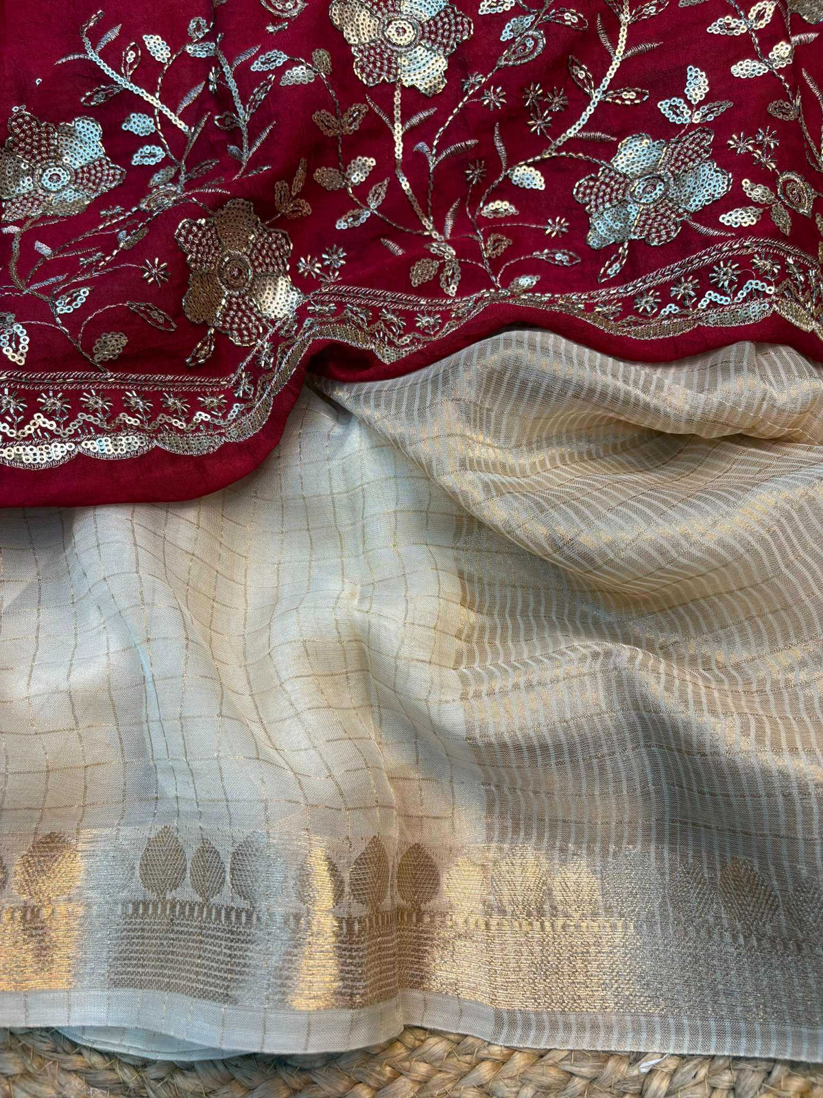 Pure Viscos Georgette Saree