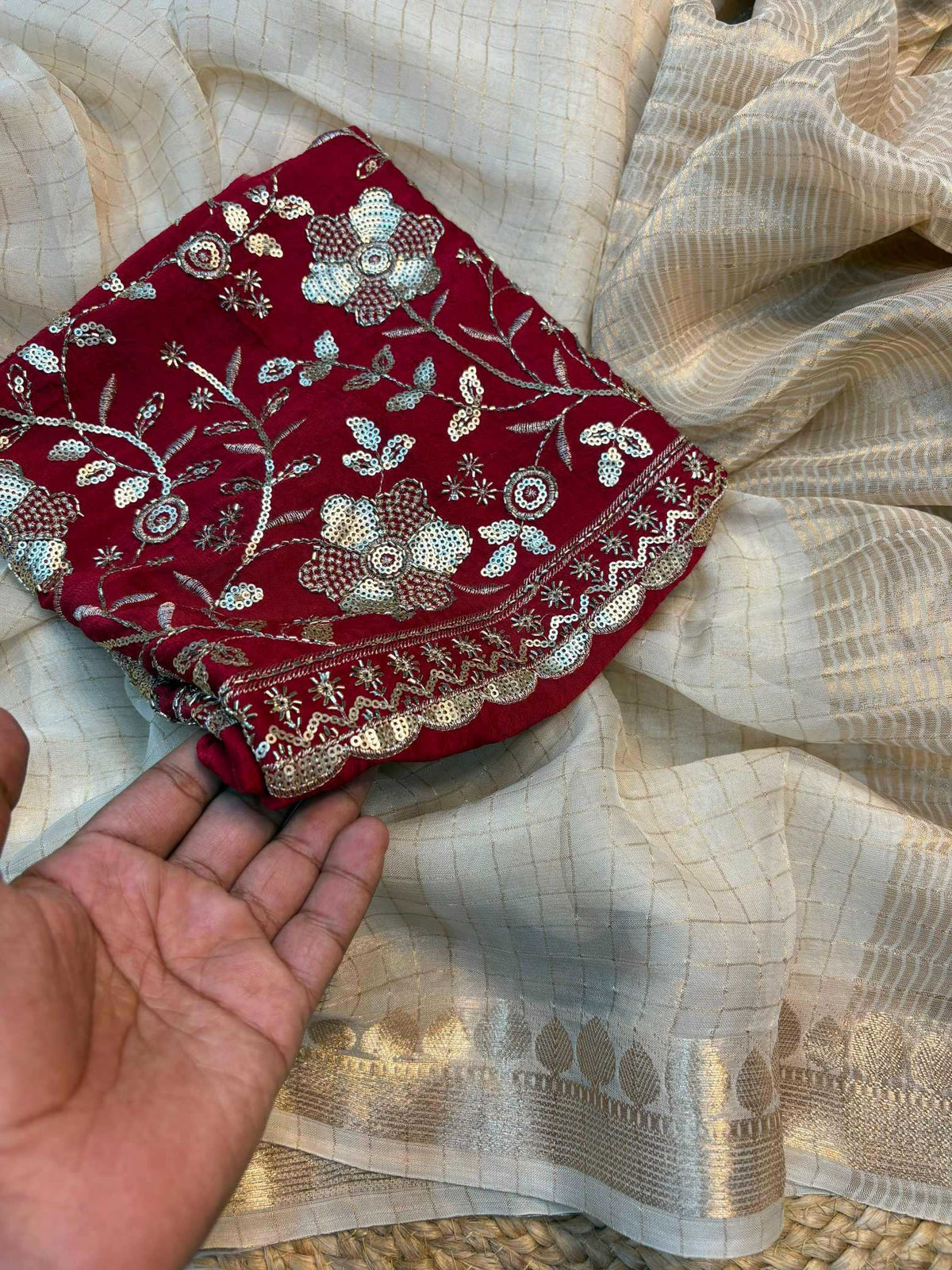 Pure Viscos Georgette Saree