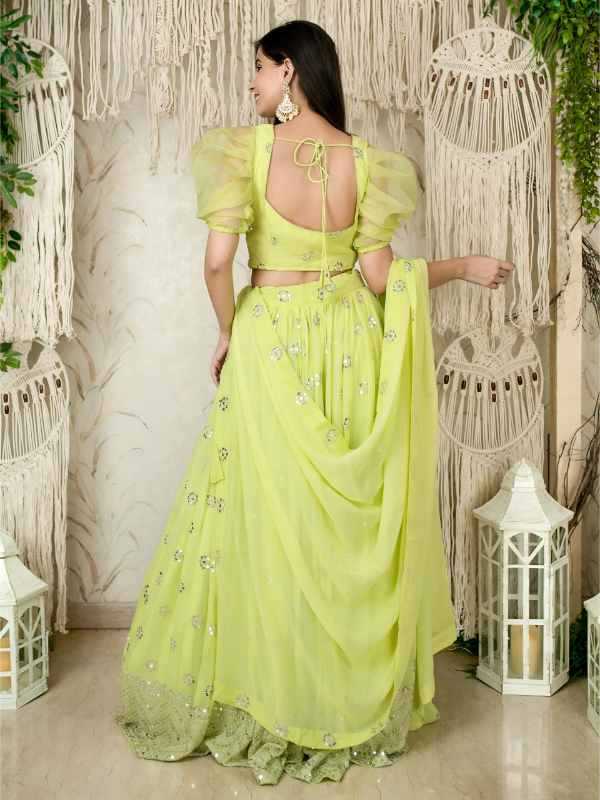 Georgette Wedding Lehenga 15060