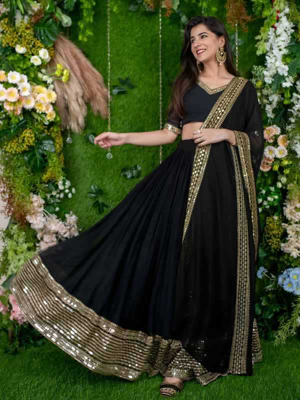 Georgette Wedding Lehenga 15061
