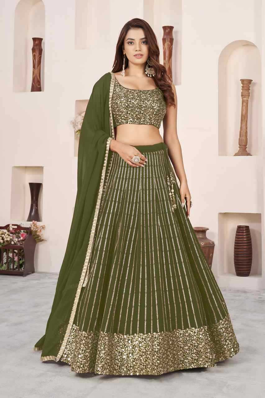 Georgette Embroidered Lehenga