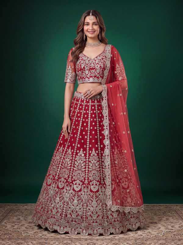 Soft Net Wedding Lehenga