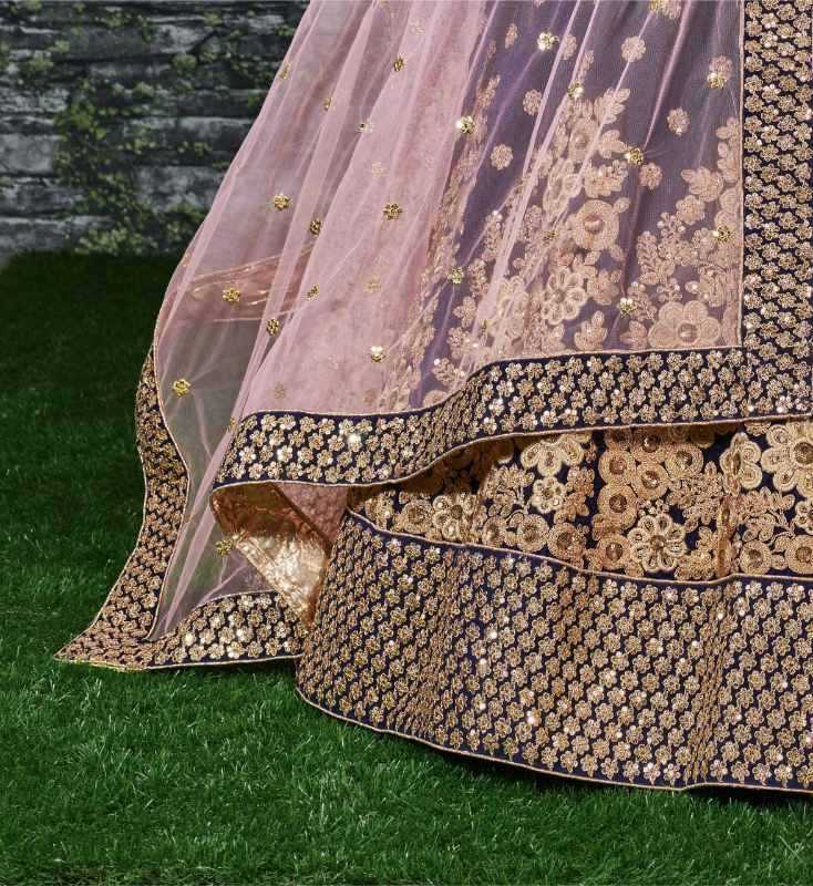 Velvet Wedding Lehenga