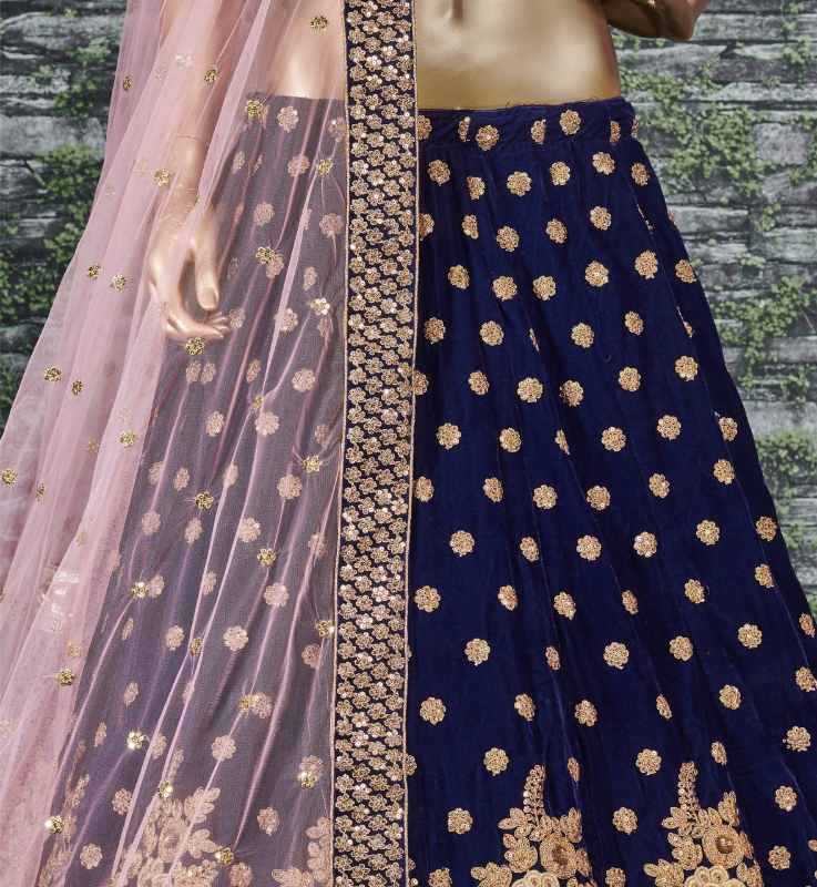 Velvet Wedding Lehenga