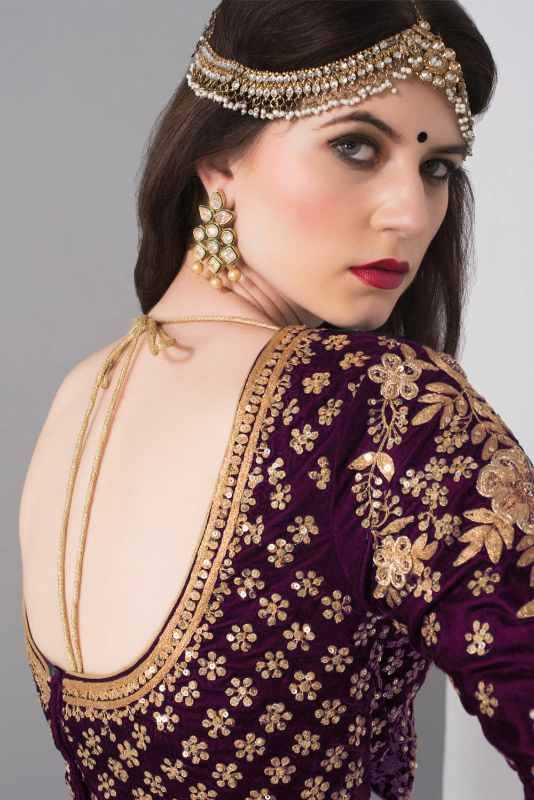 Velvet Wedding Lehenga